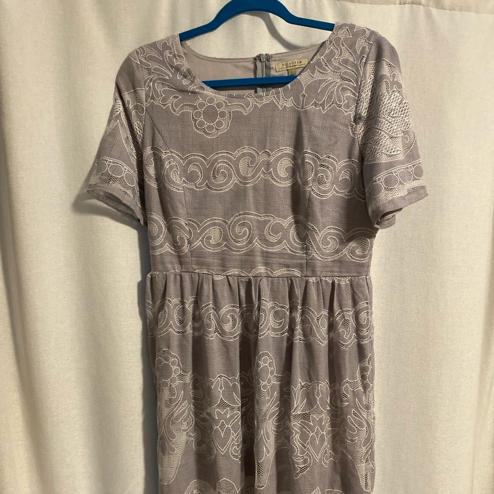 Boutique Grey Lace Dress